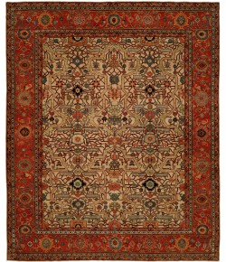 Harounian Antique Heriz Ivory - Red 109 10 ft. X 14 ft. Rectangle Rug