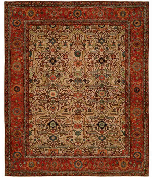 Harounian Antique Heriz Ivory - Red 109 6 ft. X 9 ft. Rectangle Rug