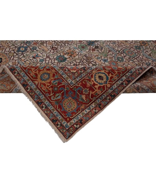 Harounian Antique Heriz Ivory - Red Rug 109 6'x9' - Rugs Town Harounian Antique Heriz Ivory - Red 109 6 ft. X 9 ft. Rectangle Rug
