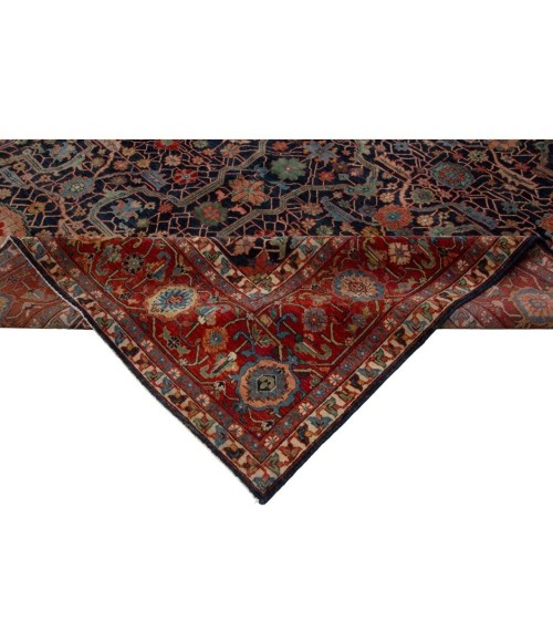 Harounian Antique Heriz Blue - Red Rug 121 9'x12' - Rugs Town Harounian Antique Heriz Blue - Red 121 9 ft. X 12 ft. Rectangle Rug