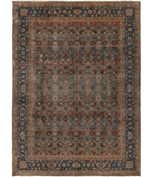 Harounian Antique Heriz Blue - Medium Blue 122 12 ft. X 18 ft. Rectangle Rug