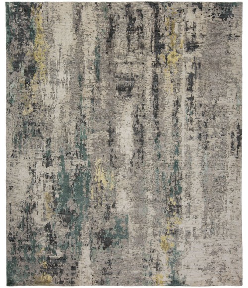 Harounian Fantasy Grey - Green FA-626 9 ft. X 12 ft. Rectangle Rug