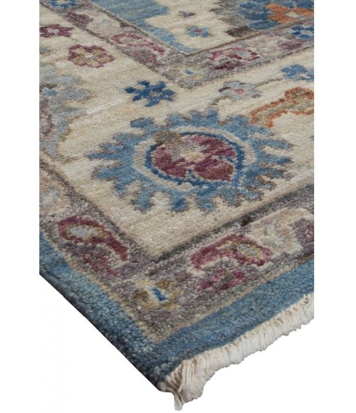 Harounian Majestic Oushak Blue-Ivory Rug MAJ-104 2'6"x10' - Rugs Town Harounian Majestic Oushak Blue-Ivory MAJ-104 2 ft. 6 in. X 10 ft. Rectangle Rug