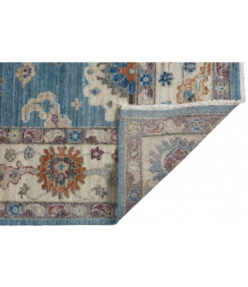 Harounian Majestic Oushak Blue-Ivory Rug MAJ-104 2'6"x10' - Rugs Town Harounian Majestic Oushak Blue-Ivory MAJ-104 2 ft. 6 in. X 10 ft. Rectangle Rug