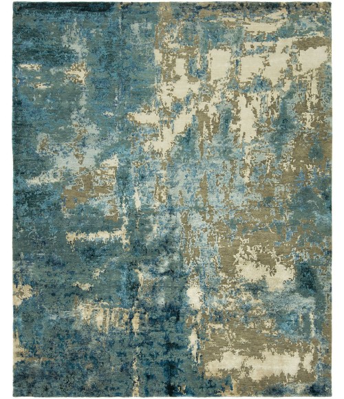 Harounian Rosewood Blue - Beige RO-1275 9 ft. X 12 ft. Rectangle Rug