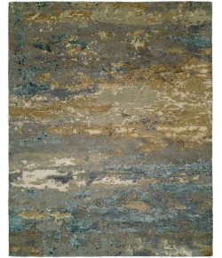 Harounian Rosewood Blue - Gold RO-1427 9 ft. X 12 ft. Rectangle Rug