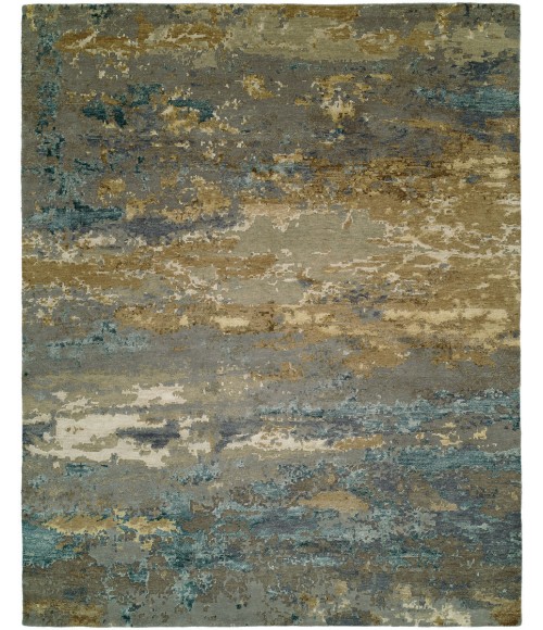 Harounian Rosewood Blue - Gold RO-1427 10 ft. X 14 ft. Rectangle Rug