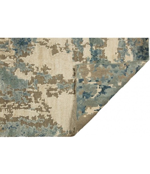 Harounian Rosewood Blue - Beige Rug RO-1275 9'x12' - Rugs Town Harounian Rosewood Blue - Beige RO-1275 9 ft. X 12 ft. Rectangle Rug