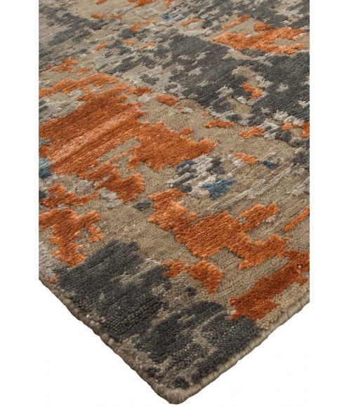Harounian Rosewood Grey - Rust Rug RO-1429 6'x9' - Rugs Town Harounian Rosewood Grey - Rust RO-1429 6 ft. X 9 ft. Rectangle Rug