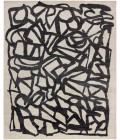 Harounian Spiral Ivory-Black SP-03 6 ft. X 9 ft. Rectangle Rug