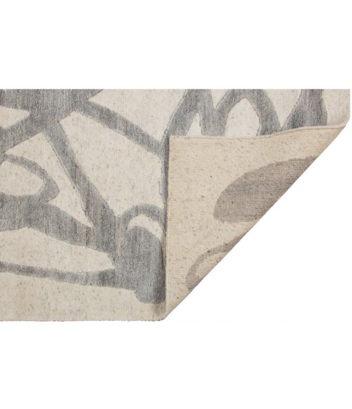 Harounian Spiral Ivory-Grey Rug SP-01 9'x12' - Rugs Town Harounian Spiral Ivory-Grey SP-01 9 ft. X 12 ft. Rectangle Rug