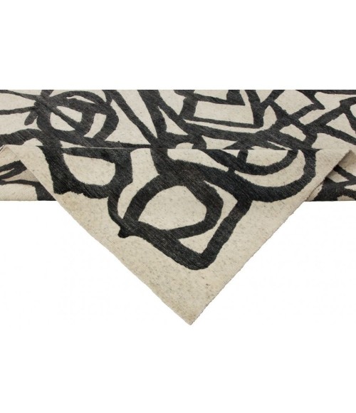 Harounian Spiral Ivory-Black Rug SP-03 6'x9' - Rugs Town Harounian Spiral Ivory-Black SP-03 6 ft. X 9 ft. Rectangle Rug
