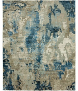 Harounian Expressions EX2 Blue Area Rug 8 ft. X 10 ft. Rectangular