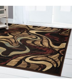 Home Dynamix Catalina Picasso Black Area Rug 5 ft. 2 Round