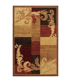 Home Dynamix Catalina Pierre Brown-Red Area Rug 5 ft. 3 X 7 ft. 2 Rectangle