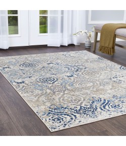 Home Dynamix Melrose Audrey Ivory Blue Area Rug 6 ft. 6 in. X 9 ft. 6 in. Rectangle