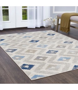 Home Dynamix Melrose Maritza Ivory Blue Area Rug 6 ft. 6 in. X 9 ft. 6 in. Rectangle