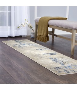 Home Dynamix Melrose Lorenzo Gray-Blue Area Rug 1 ft. 8 in. X 7 ft. 2 in. Runner