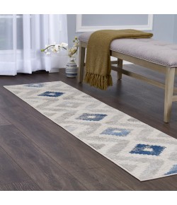 Home Dynamix Melrose Maritza Ivory Blue Area Rug 1 ft. 8 in. X 7 ft. 2 in. Runner