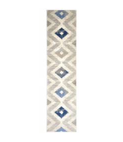 Home Dynamix Melrose Maritza Ivory Blue Area Rug 1 ft. 8 in. X 7 ft. 2 in. Runner