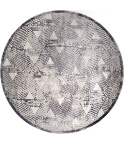 Home Dynamix Kenmare Carolina Gray Area Rug 5 ft. 2 in. Round