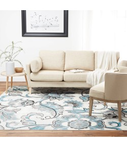 Home Dynamix Boho Odesa Ivory-Blue Area Rug 6 ft. 6 in. X 9 ft. 6 in. Rectangle