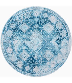 Home Dynamix Palmyra Dali Blue Area Rug 5 ft. 2 in. Round