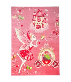 Home Dynamix Playground Fairy Princess Pink Area Rug 1 ft. 1 in. X 2 ft. 11 in. Rectangle