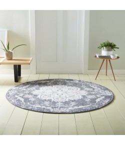 Home Dynamix Nova Astoria Dark Gray Area Rug 5 ft. 2 in. Round