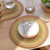 Homespice Decor Jute Braided Accessories Azalea Multi 240169PS 15 in. Set of 6 Round Rug