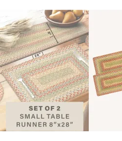 Homespice Decor Jute Braided Accessories Azalea Multi 240113PS 8 in. X 28 in. Set of 2 Rect Rug