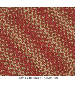 Home Spice Jute Braided Rug Red 565679 10 in. X 10 in. Swatch Rug