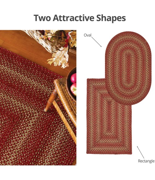 Home Spice Jute Braided Rug Red Rug 514677 5 ft. X 8 ft. Rect - Rugs Town Home Spice Jute Braided Rug Red 514677 5 ft. X 8 ft. Rect Rug