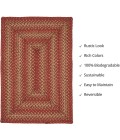 Home Spice Jute Braided Rug Red Rug 514677 5 ft. X 8 ft. Rect - Rugs Town Home Spice Jute Braided Rug Red 514677 5 ft. X 8 ft. Rect Rug