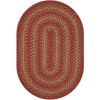 Homespice Decor Jute Braided Apple Pie Red 506672 8 ft. X 10 ft. Oval Rug