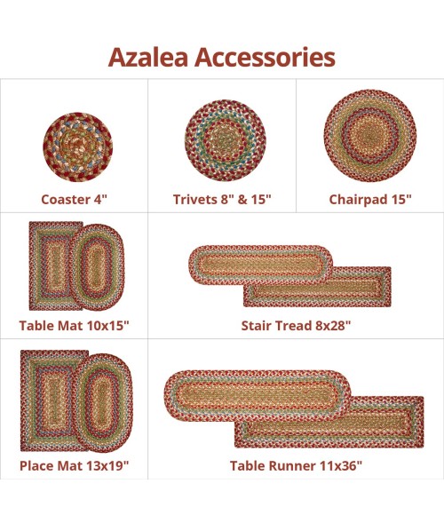 JUTE BRAIDED RUG Homespice Jute Braided Red Rug