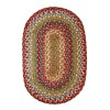Homespice Decor Jute Braided Azalea Multi 506146 8 ft. X 10 ft. Oval Rug