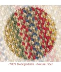 JUTE BRAIDED RUG Homespice Jute Braided Red Rug