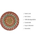 Home Spice Jute Braided Accessories Multi Rug 240021PS 8 in. Set of 3 Round - Rugs Town Home Spice Jute Braided Accessories Multi 240021PS 8 in. Set of 3 Round Rug