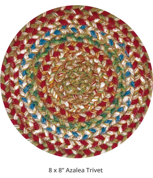 Home Spice Jute Braided Accessories Multi Rug 240021PS 8 in. Set of 3 Round - Rugs Town Home Spice Jute Braided Accessories Multi 240021PS 8 in. Set of 3 Round Rug