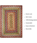 Homespice Decor Jute Braided Accessories Azalea Multi 240069PS 13 in. X 19 in. Set of 4 Rect Rug