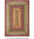 Homespice Decor Jute Braided Accessories Azalea Multi 240069PS 13 in. X 19 in. Set of 4 Rect Rug