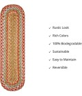 Home Spice Jute Braided Accessories Multi Rug 240129PS 8 in. X 28 in. Set of 13 Oval - Rugs Town Home Spice Jute Braided Accessories Multi 240129PS 8 in. X 28 in. Set of 13 Oval Rug