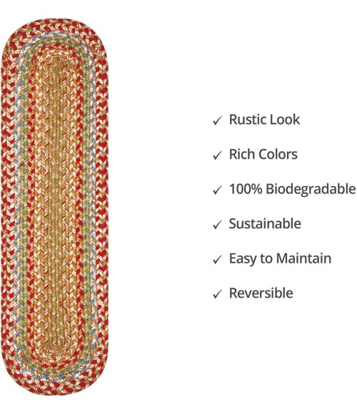 Home Spice Jute Braided Accessories Multi Rug 240129PS 8 in. X 28 in. Set of 13 Oval - Rugs Town Home Spice Jute Braided Accessories Multi 240129PS 8 in. X 28 in. Set of 13 Oval Rug