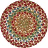 Homespice Decor Jute Braided Accessories Azalea Multi 240021PS 8 in. Set of 3 Round Rug