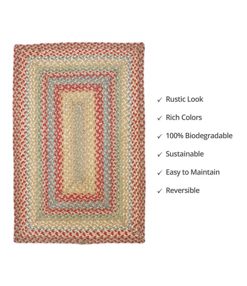 Jute Braided Rug Homespice Decor 6' x 9' Rect. Azalea Jute Braided Rug