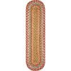 Homespice Decor Jute Braided Accessories Azalea Multi 240129PS 8 in. X 28 in. Set of 13 Oval Rug