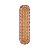 Homespice Decor Jute Braided Accessories Azalea Multi 571144 11 in. X 36 in. Oval Rug