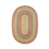 Homespice Decor Jute Braided Azalea Multi 501141 20 in. X 30 in. Oval Rug