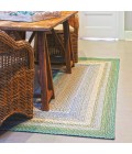 Homespice Decor Rug Sale. Baja Blue Cotton Braided Rug